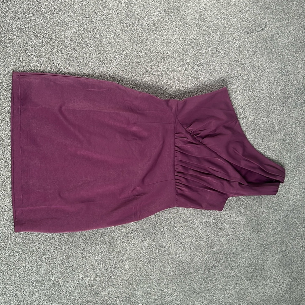 Purple/Mauve one shoulder cocktail dress.